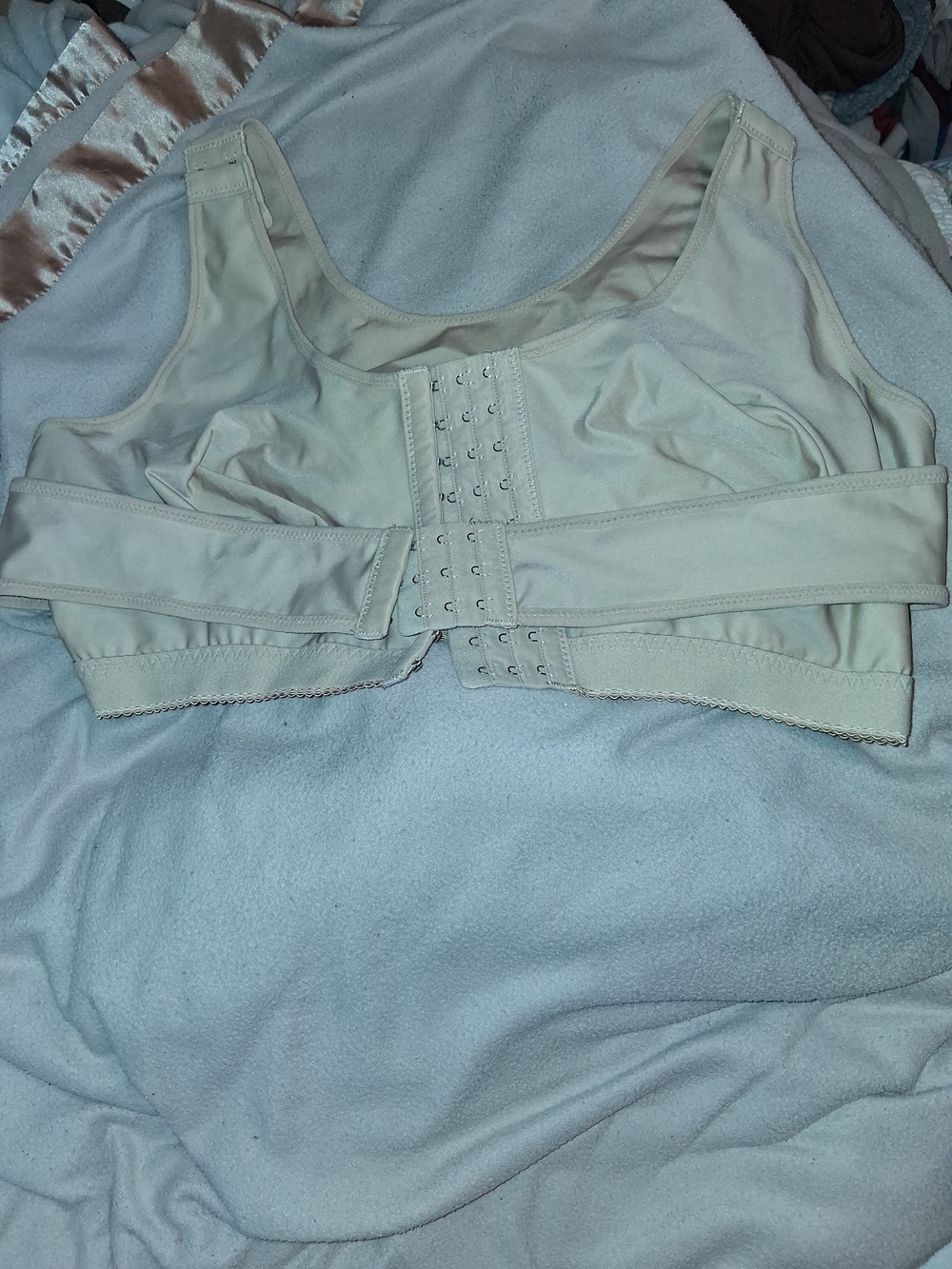 Post-Surgery /Compression Beige Support Bra with Adjustable Hooks